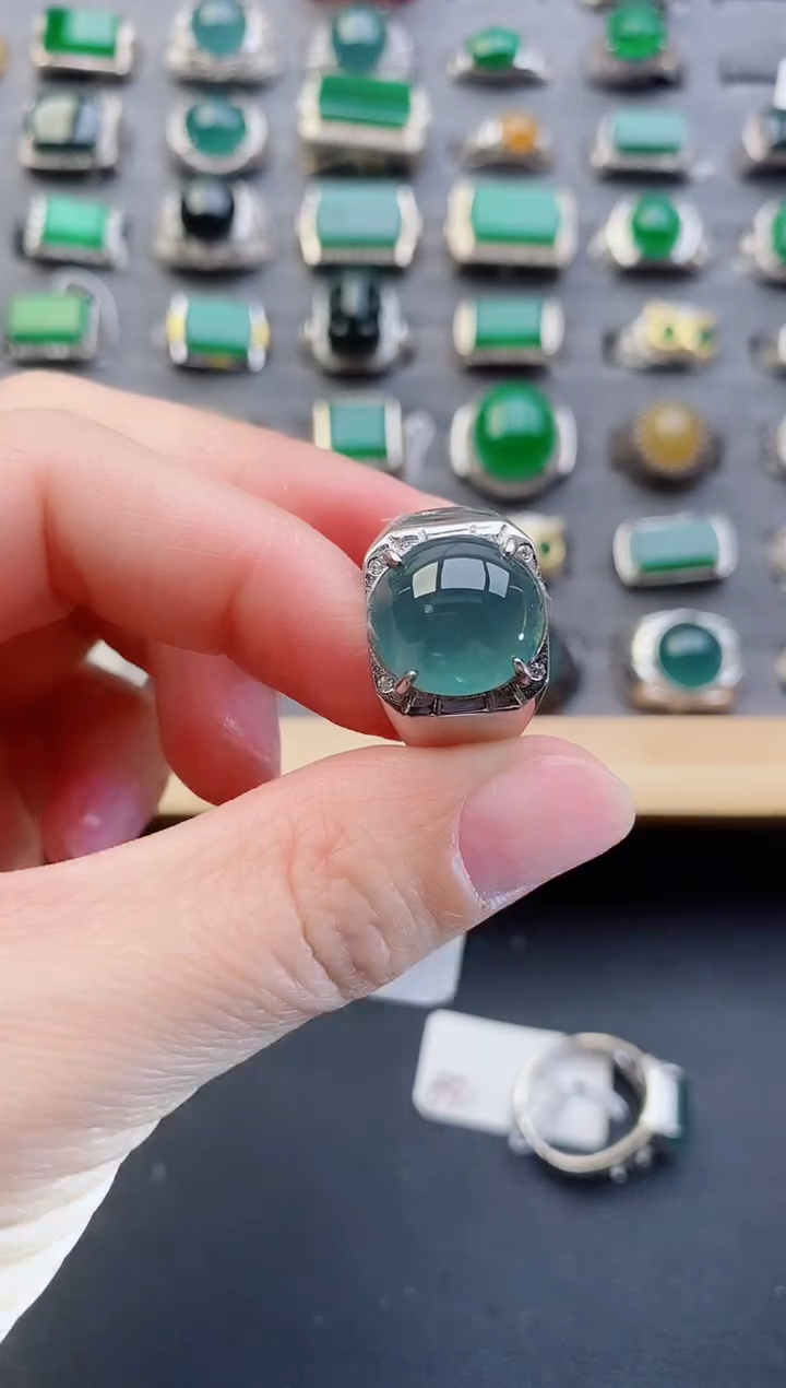 【闪购商品】翡翠戒指银S925镶嵌1212