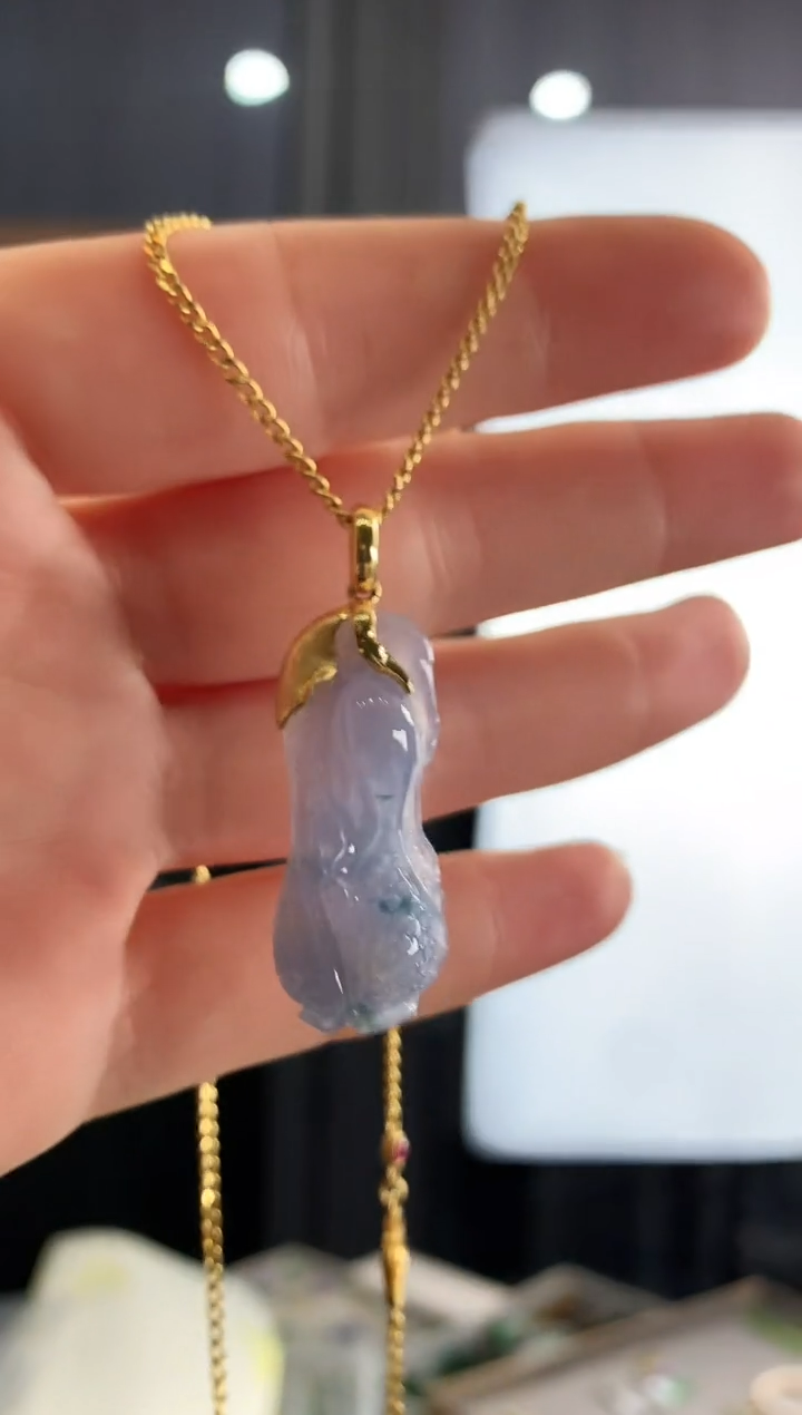 【闪购商品】翡翠吊坠(不含链)18K金镶嵌吊坠