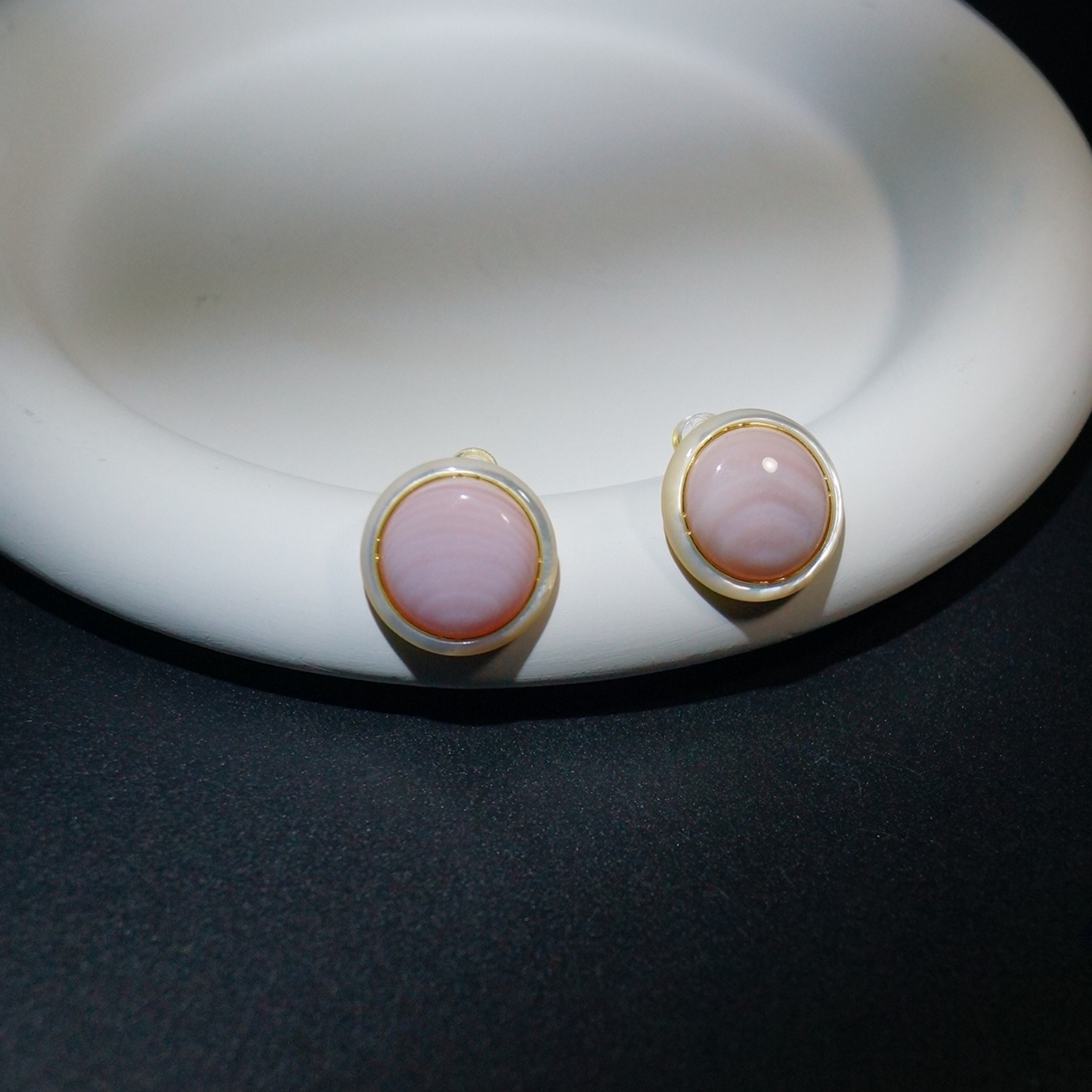 铜合金耳饰 小师妹【极光紫贝耳钉】新款极光紫贝耳钉仙气时尚富贵