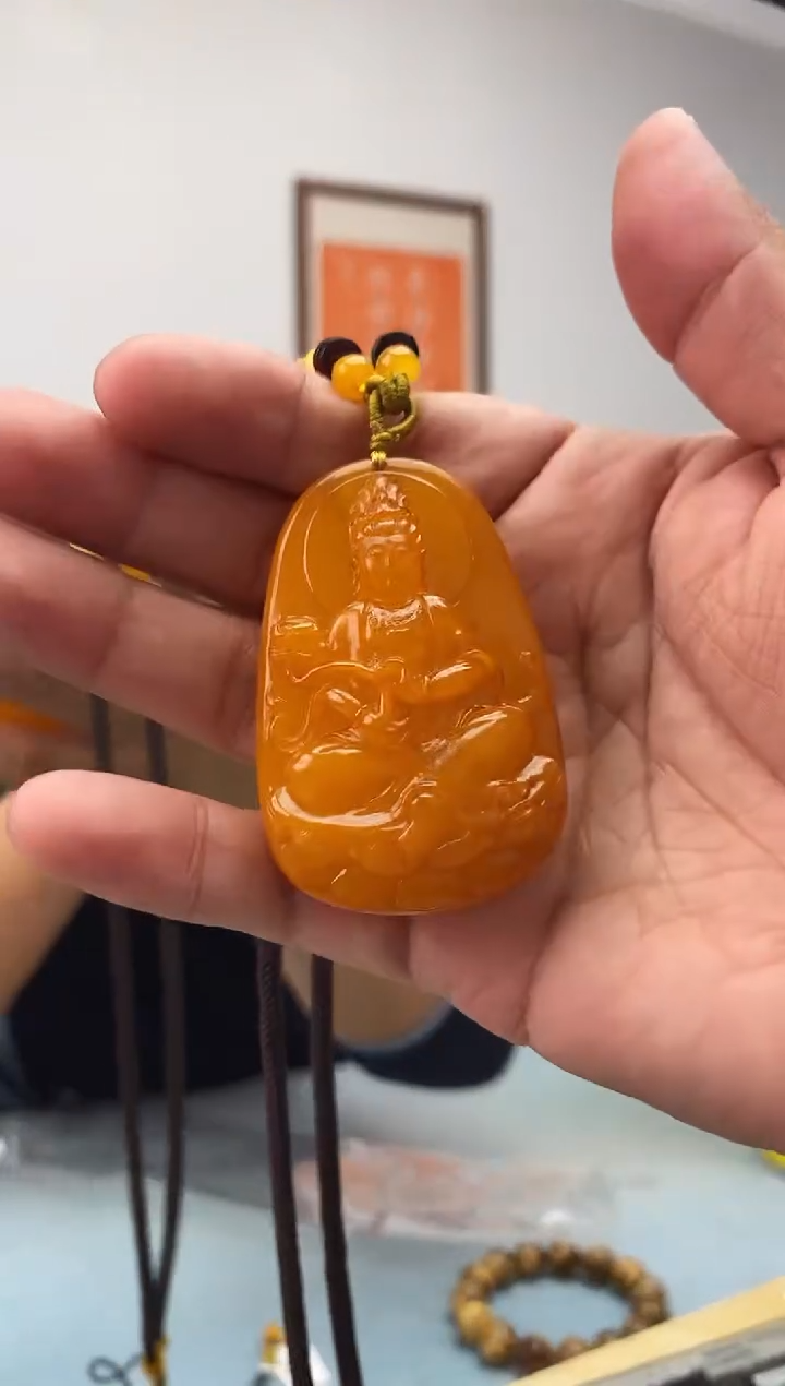 琥珀未镶嵌珠宝奇石宸*假一罚十，大势至发一件025