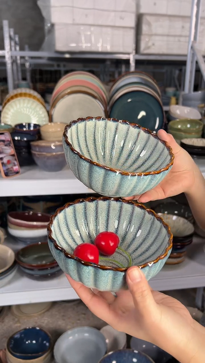 陶瓷外贸尾货瑕疵满20包邮X2米饭碗Q2D