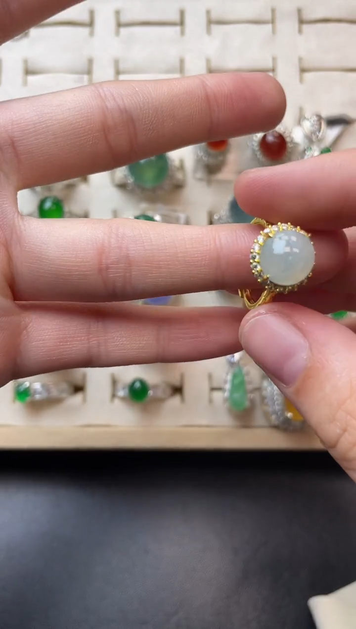 翡翠裸石天然翡翠裸石蛋面15