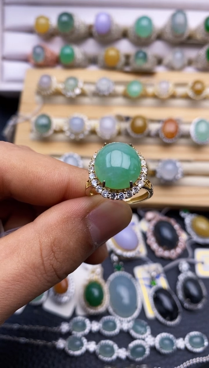 【闪购商品】翡翠戒指银S925镶嵌/福利款0021
