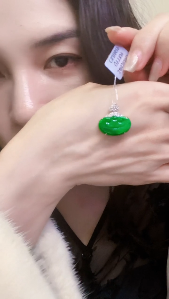 【闪购商品】定制翡翠18K金镶嵌如意