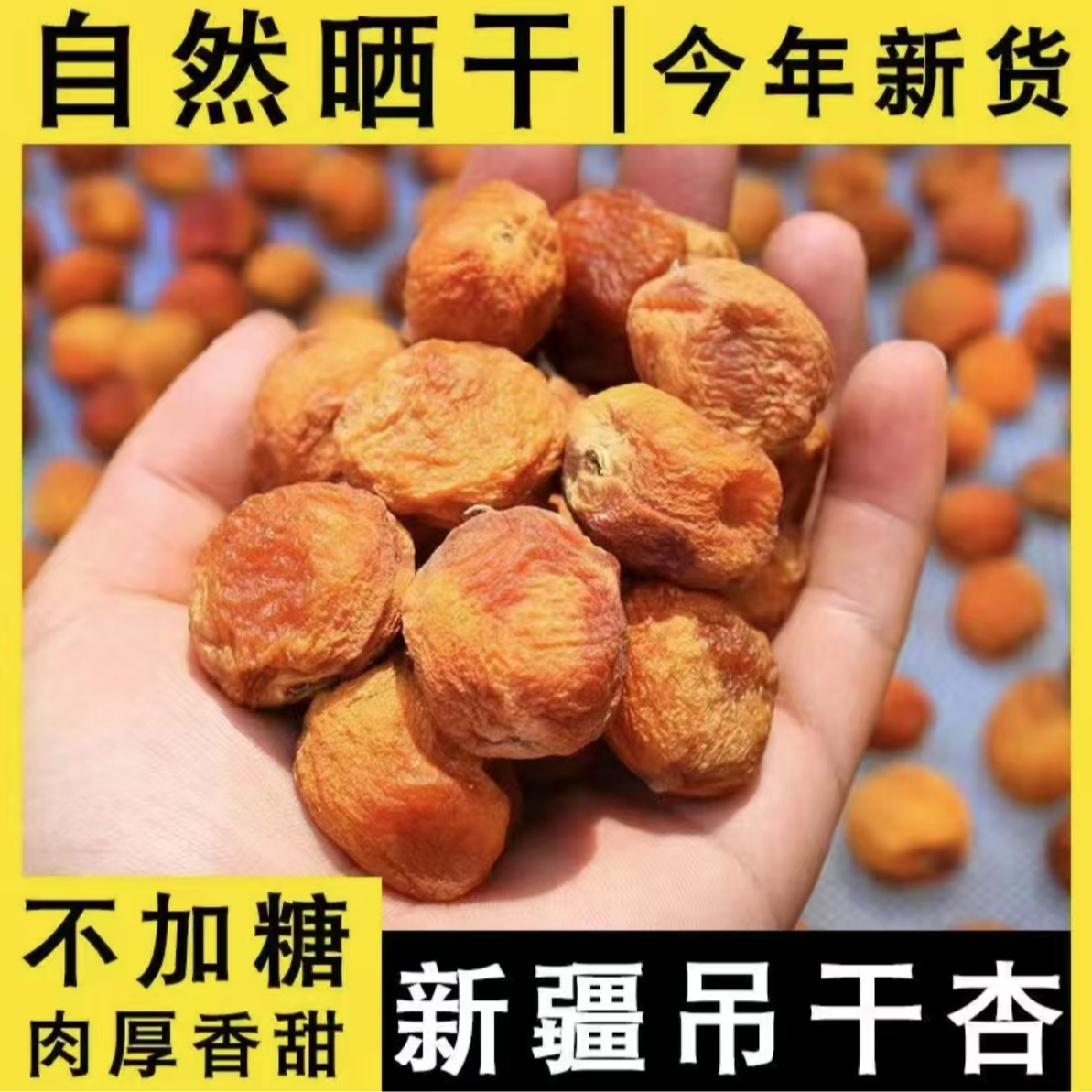 新疆吊干杏直发自然晾晒共2斤非蜜饯酸甜可口产地直发包邮到家