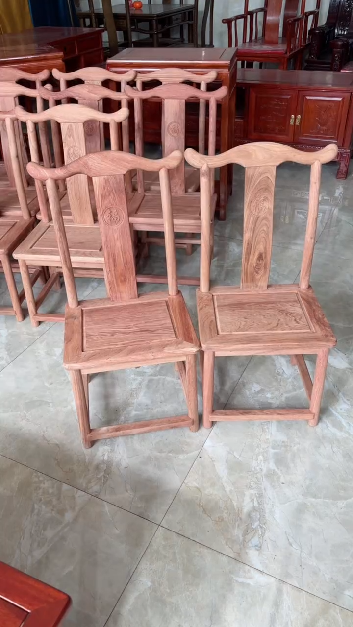 【闪购商品】花梨木类成套家具小巴花儿童椅一对