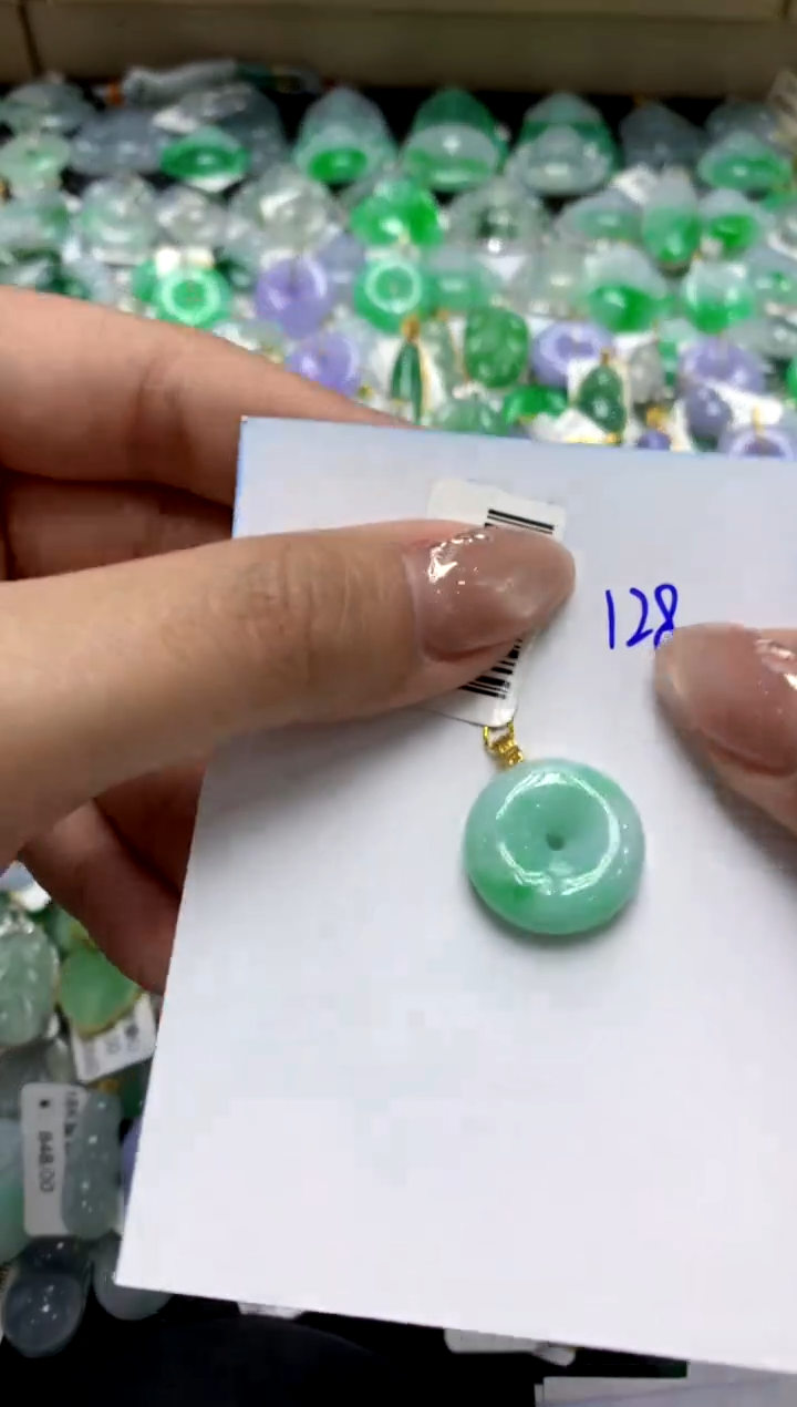 【闪购商品】翡翠颈饰18K金镶嵌111111111