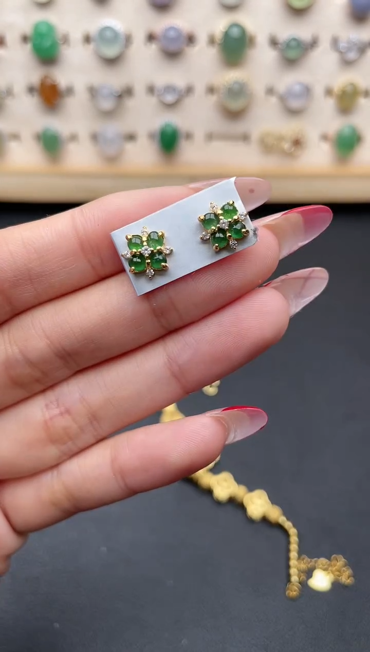 【闪购商品】翡翠戒指银S925镶嵌一物一证一礼盒