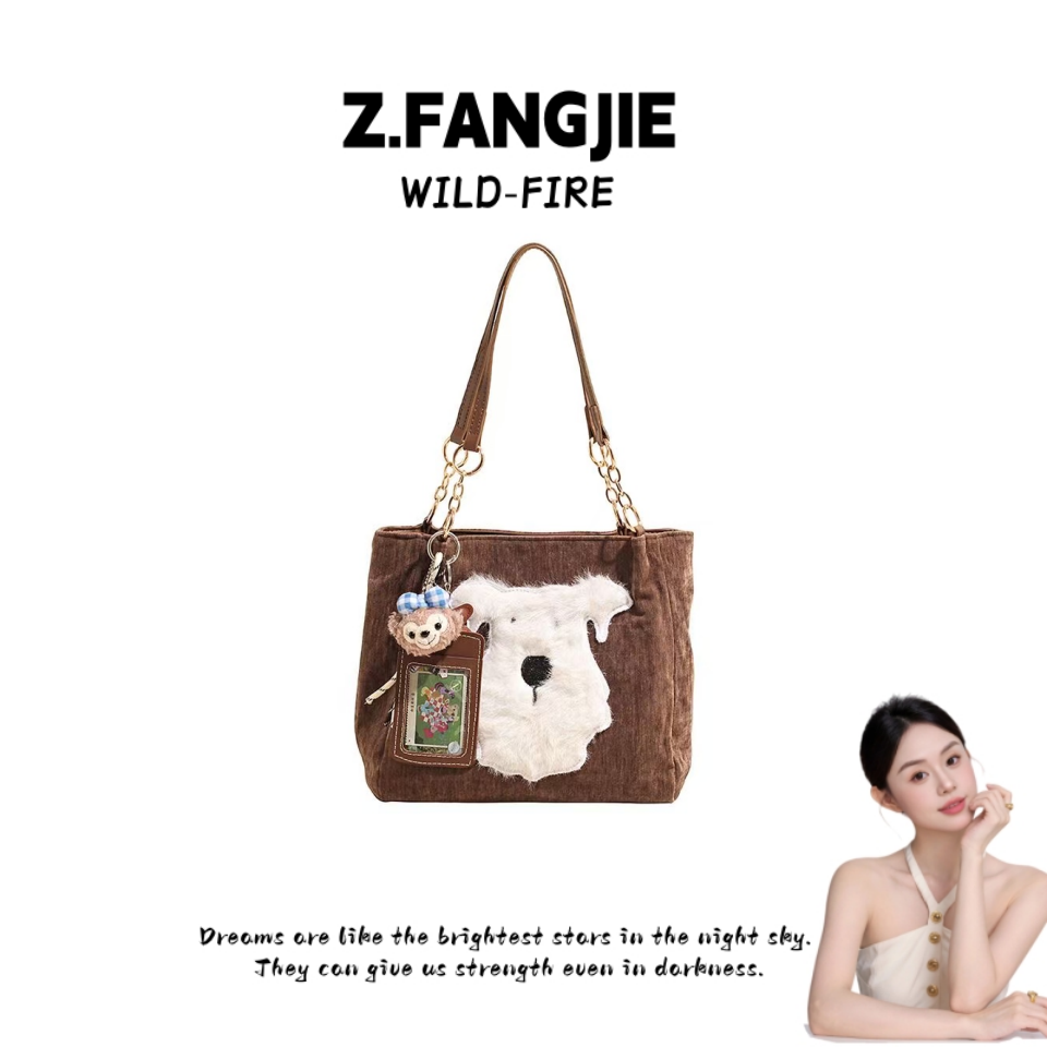 【阿芳专属】托特包街头潮流防盗小众卡通日系单肩包双根肩包单肩