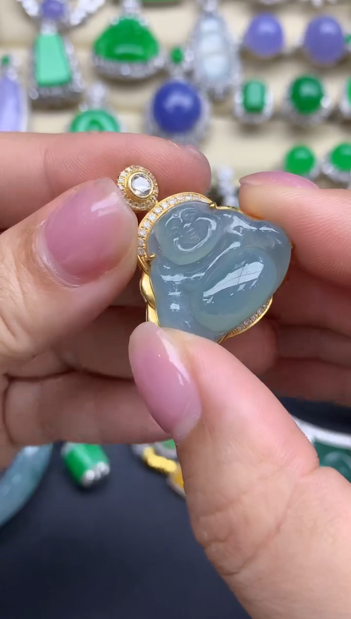 【闪购商品】翡翠颈饰18K金镶嵌567-中国好珍宝