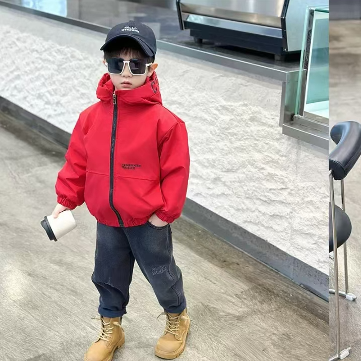 胸前小字母（THEl）加毛棉衣5622