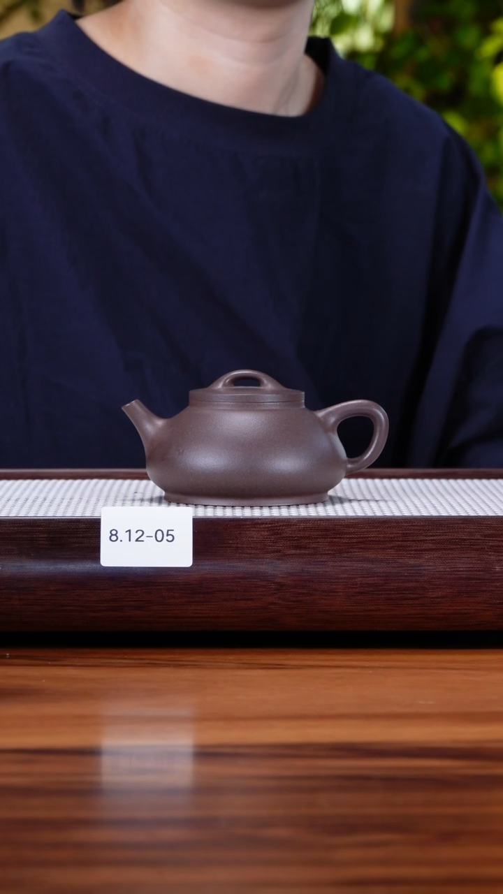 茶壶紫砂8.12-5清灰紫 柱瓢微瑕170