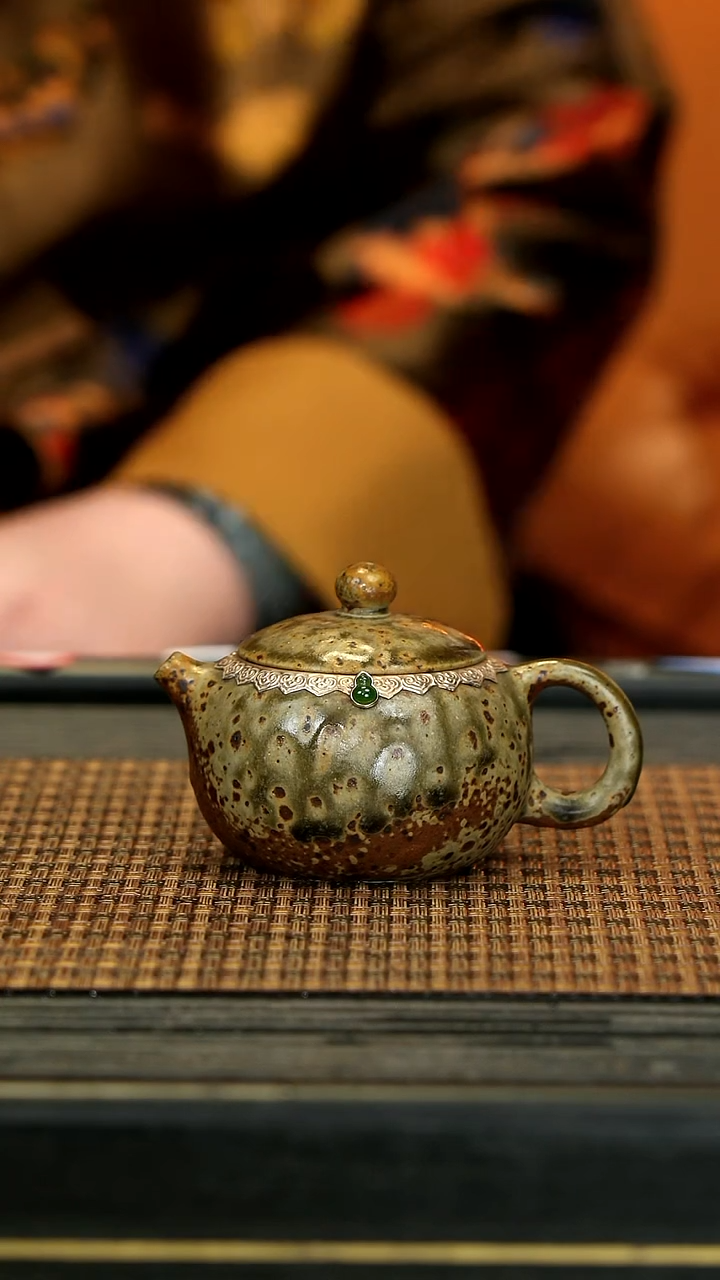 【闪购商品】紫砂茶壶GFY47金丝楠柴烧 宝石银西施