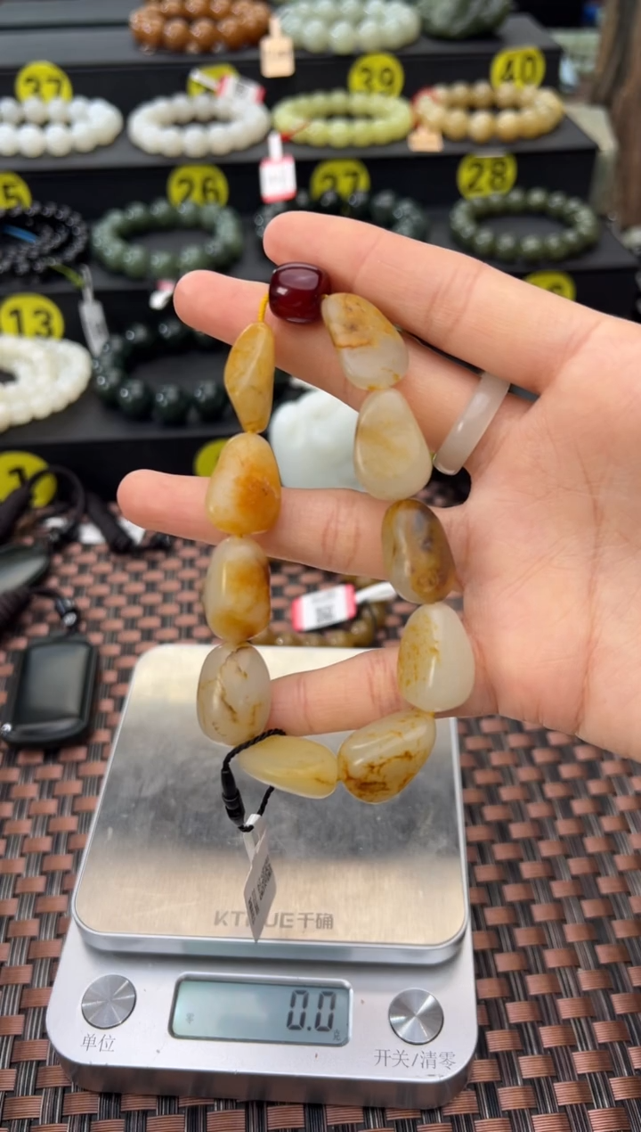 未镶嵌手链和田玉和田子料手链