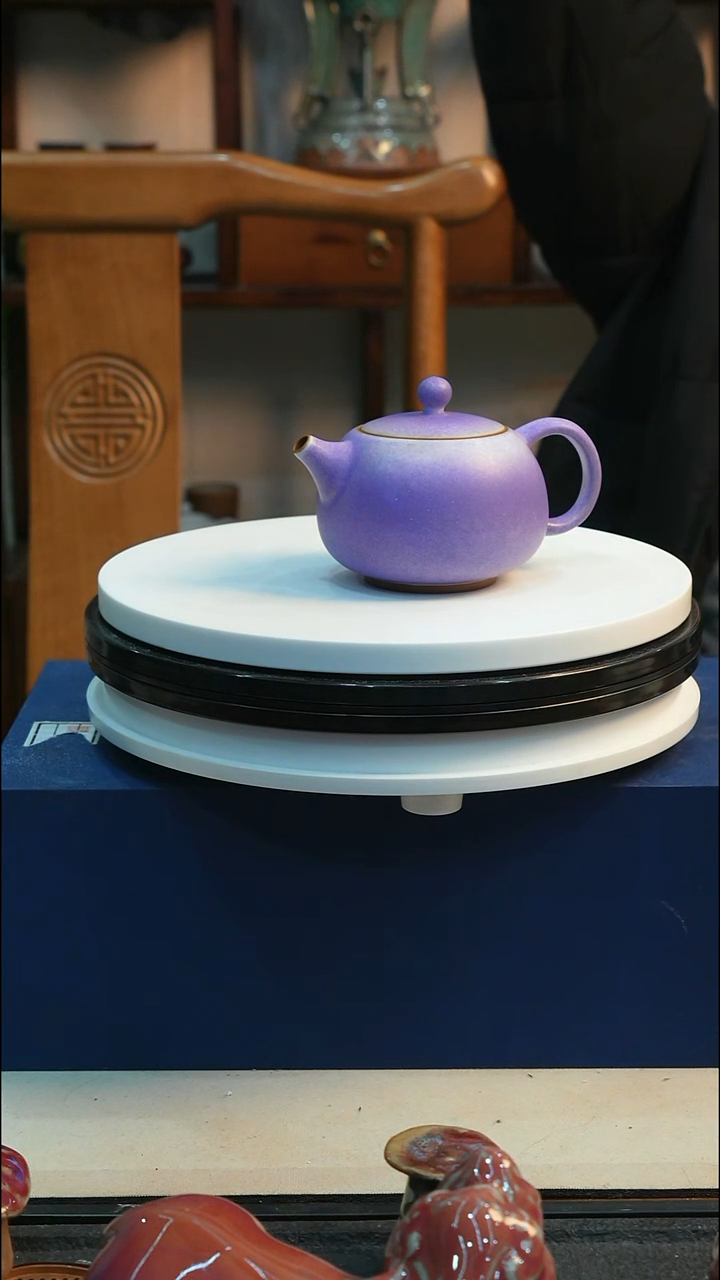 钧瓷香芋紫釉色西施壶