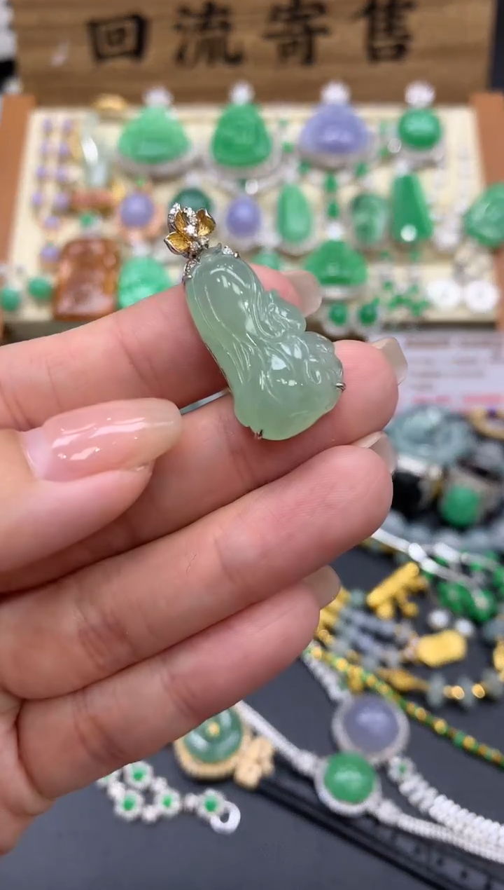 【闪购商品】翡翠颈饰18K金镶嵌264-中国好珍宝