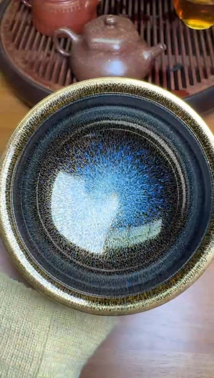 茶盏范泽峰砾石龙金95