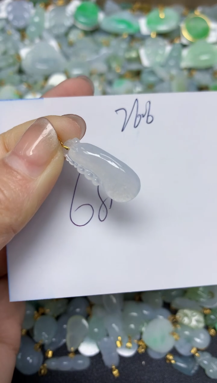 【闪购商品】翡翠颈饰18K金镶嵌天然翡翠A货