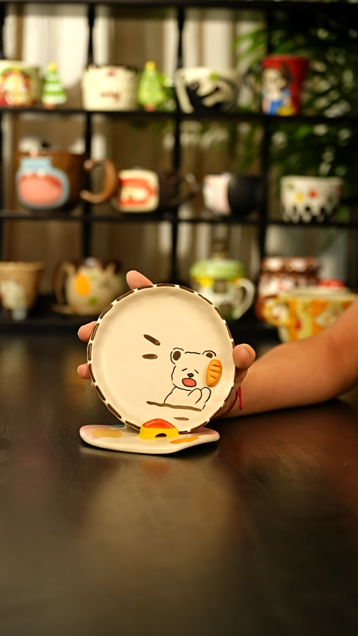 盘可爱小熊陶瓷小盘子