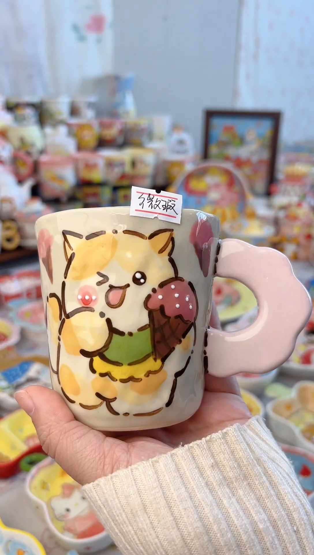 摆件陶景德镇陶瓷手绘微瑕