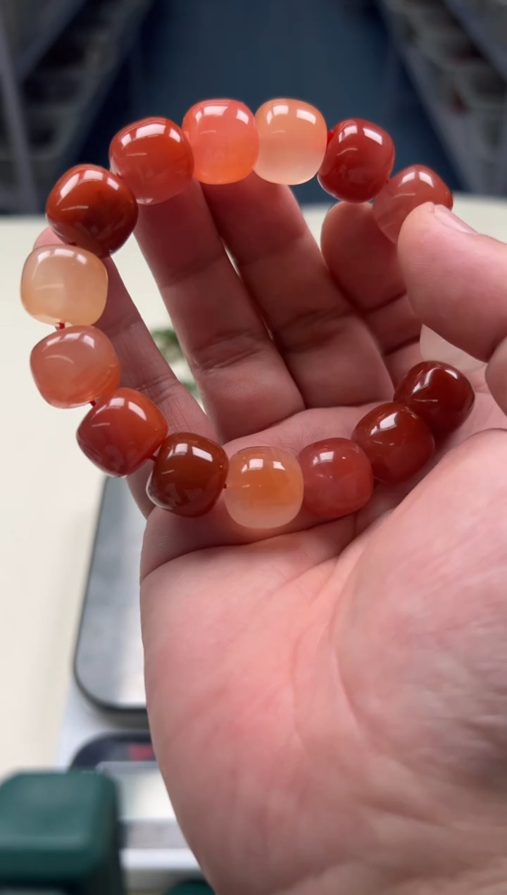未镶嵌手串南红玛瑙多宝单圈6639