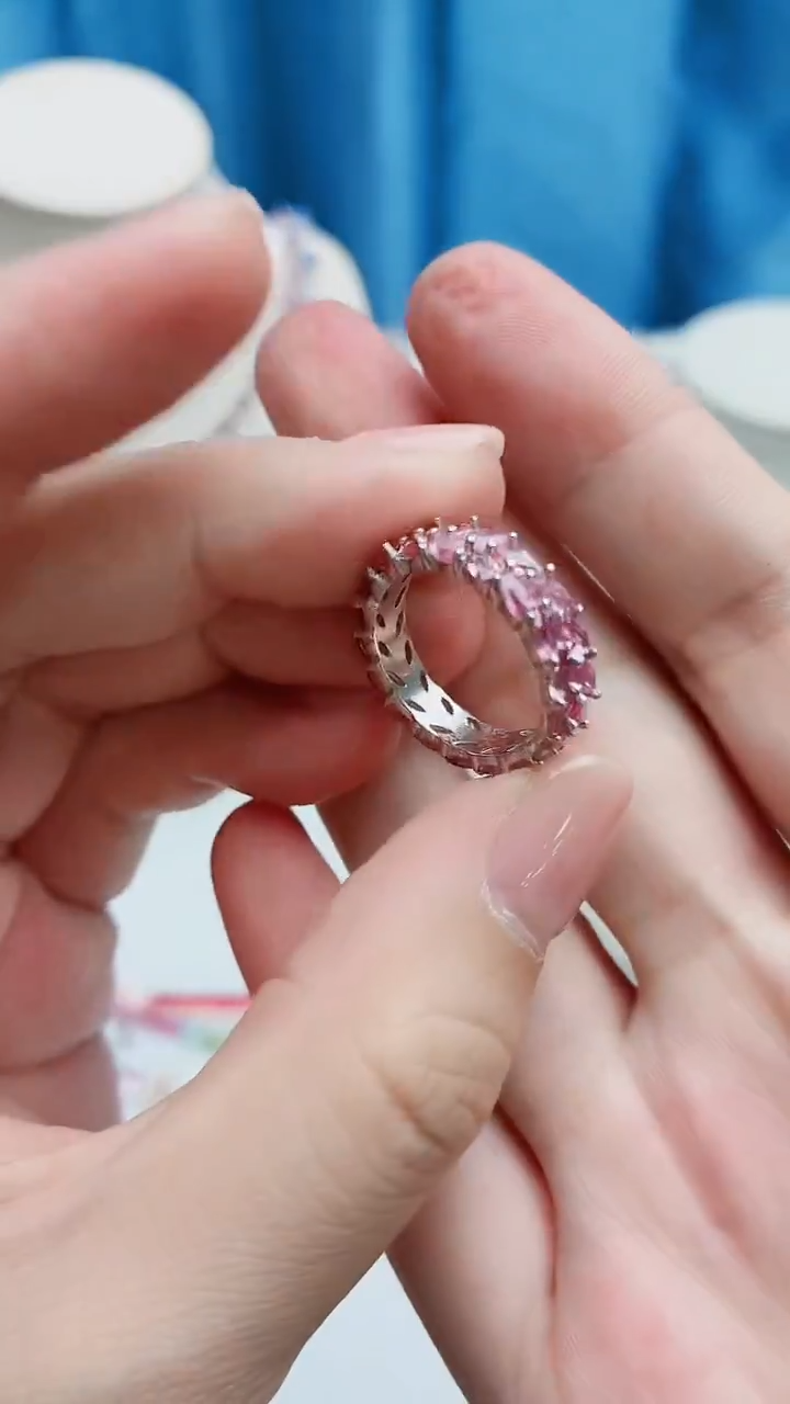 银S925镶嵌戒指碧玺217ZB1112产品一个（多样性）