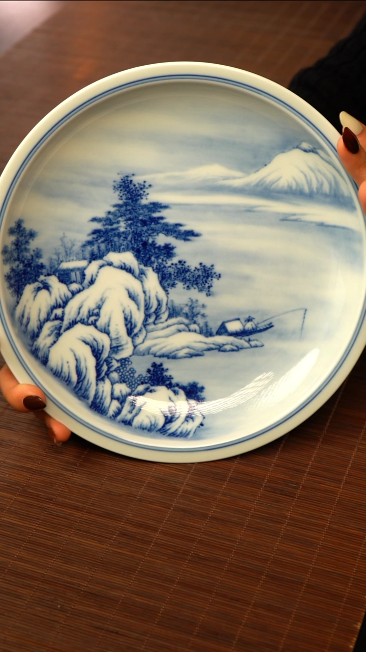 【闪购商品】杯待月观山文人雪景壶承