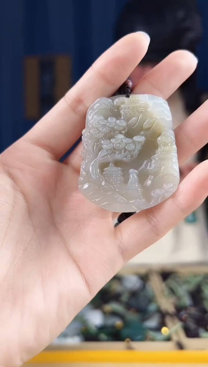 颈饰未镶嵌和田玉拍一发一，多样性发货