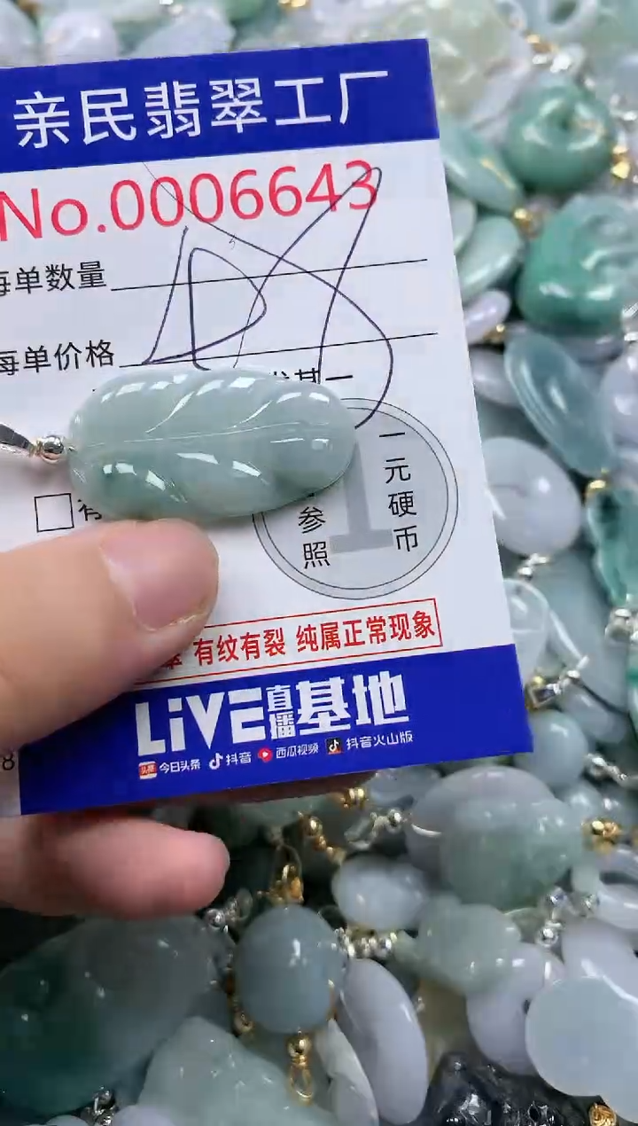 翡翠未镶嵌吊坠(不含链)6643