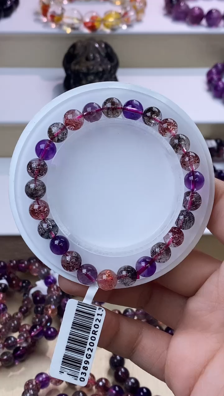 【闪购商品】水晶手链未镶嵌黑加仑超七单圈7m+