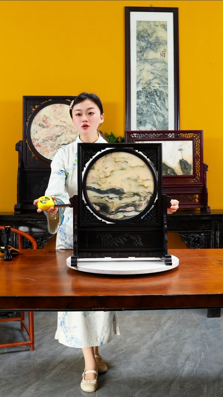 石材天然大理石画摆件