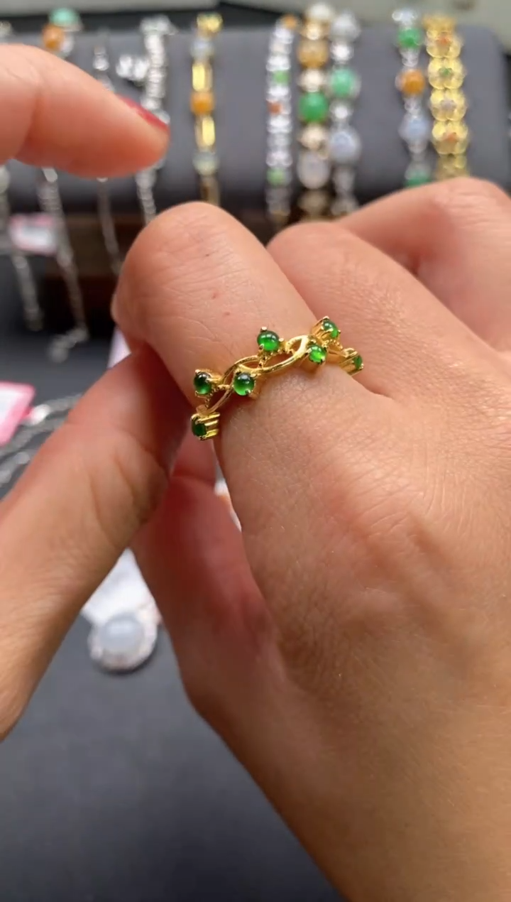 【闪购商品】翡翠戒指银S925镶嵌1111111111    2