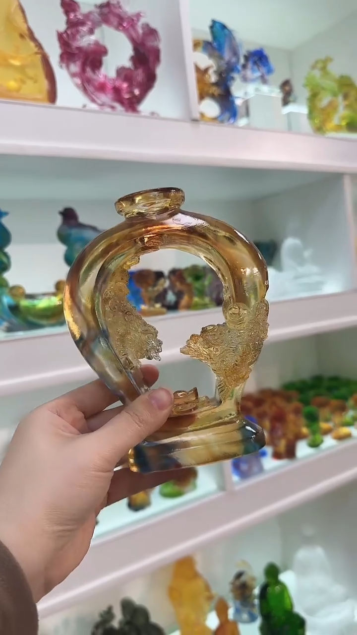 手工艺品琉璃金蟾