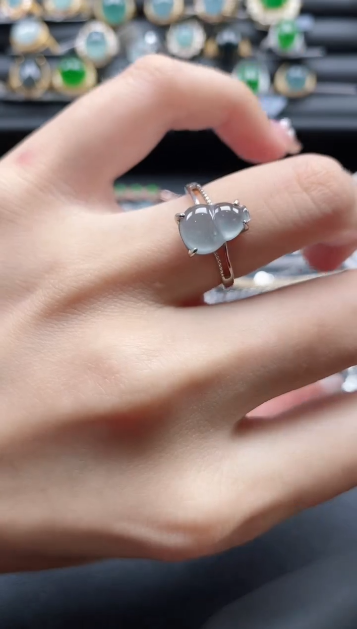 【闪购商品】翡翠戒指银S925镶嵌1111