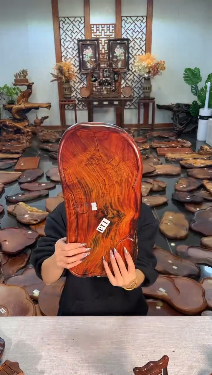 【闪购商品】交趾黄檀（大红酸枝）茶盘113