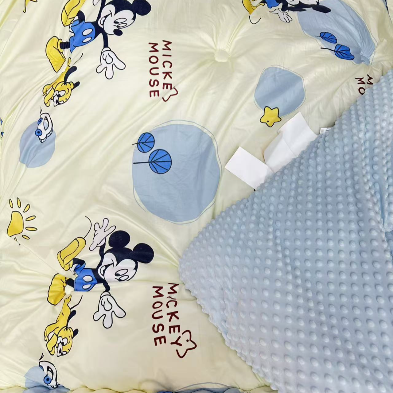 蓝色米老鼠豆豆被高端保暖加厚加大冬被