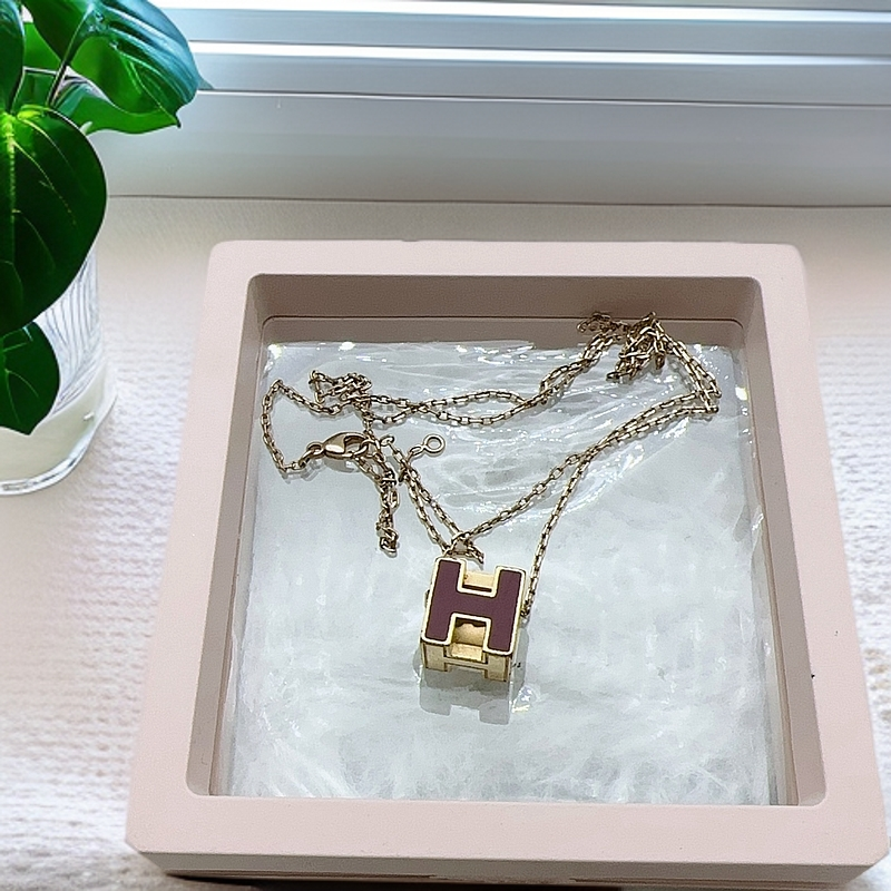 95新 Hermes/爱马仕  红色项链 1108 9056 