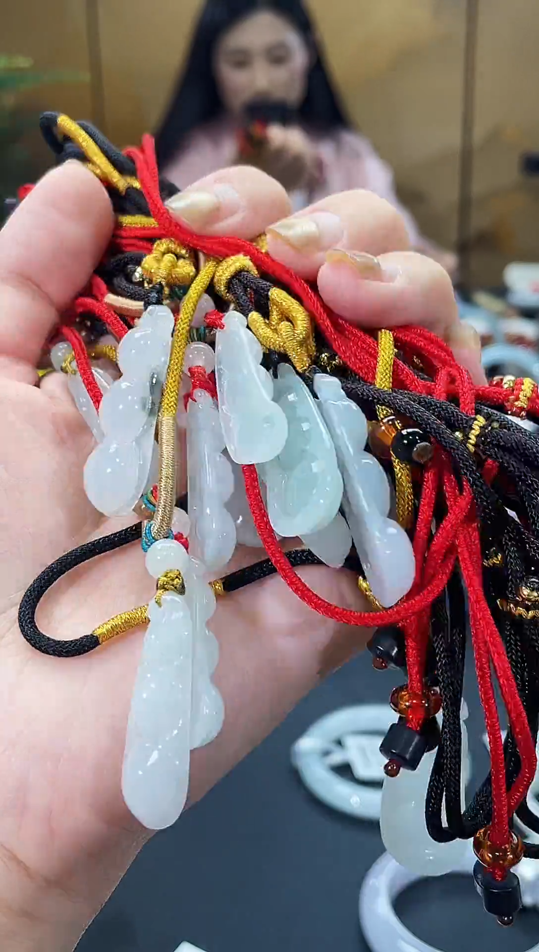 颈饰未镶嵌翡翠城*福豆~多样性发货