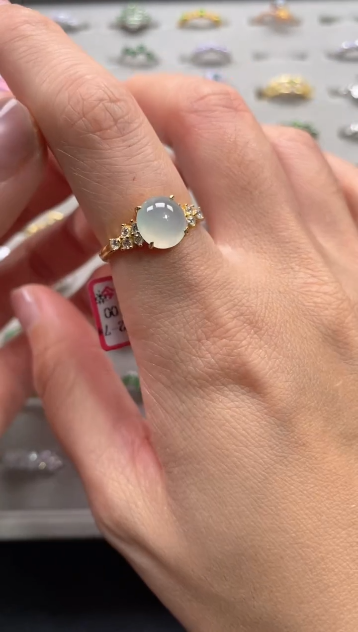 【闪购商品】翡翠戒指银S925镶嵌11111--1