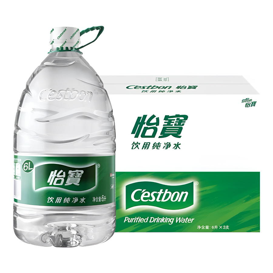【2箱】怡宝 包装饮用纯净水6L*3瓶*2箱
