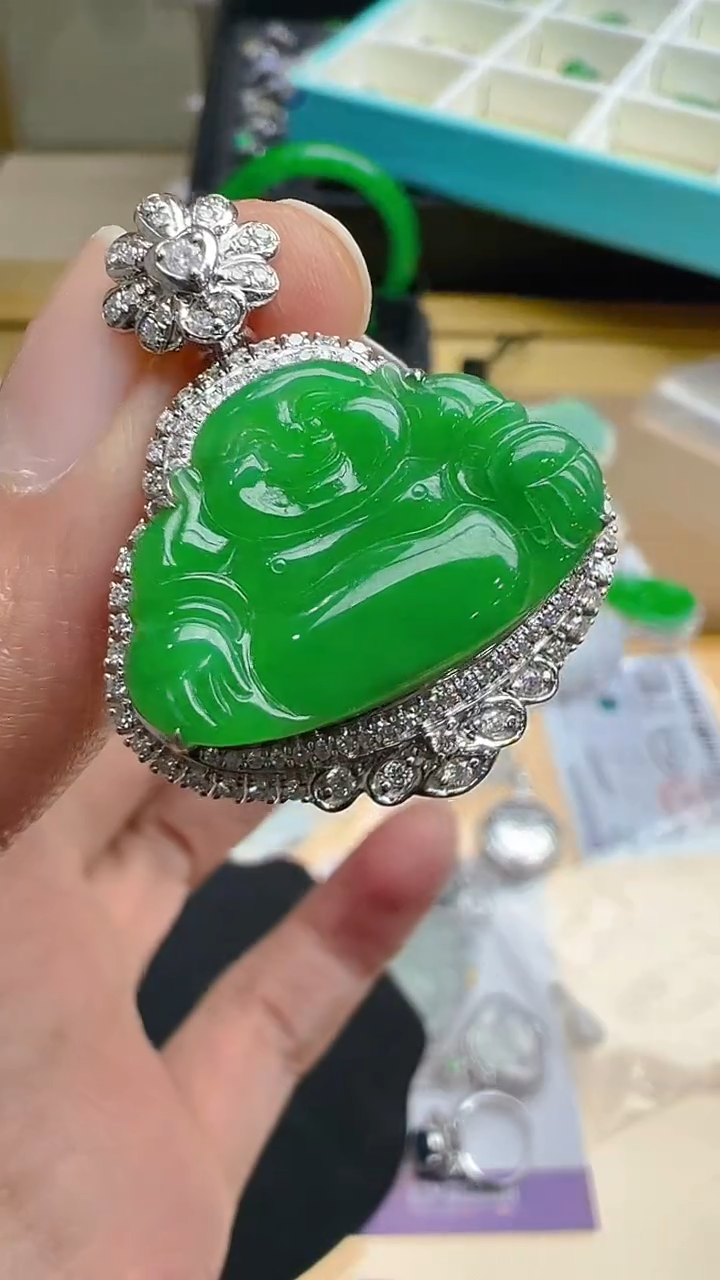 【闪购商品】翡翠吊坠(不含链)18K金镶嵌多样性团购发一件