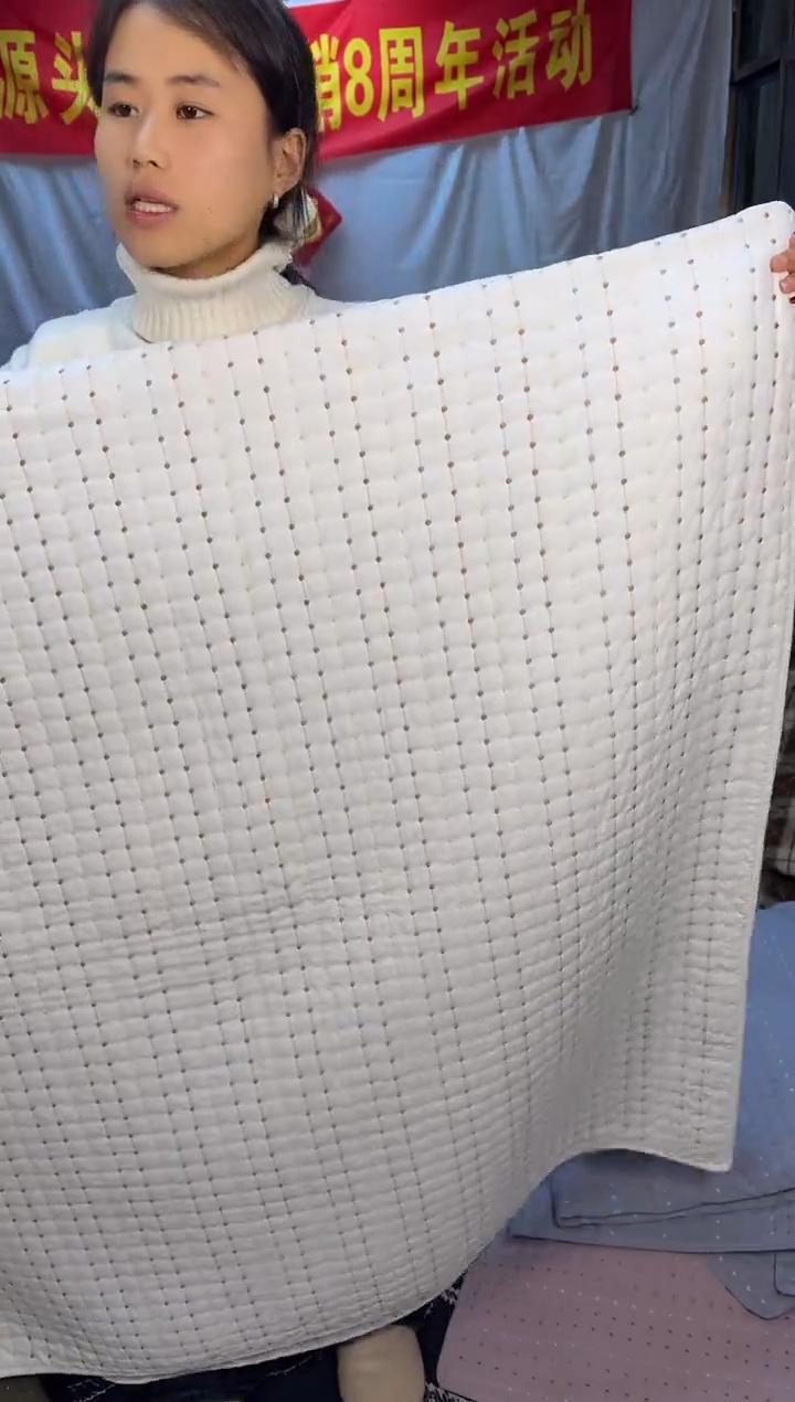 棉纯棉白色230*250单床盖