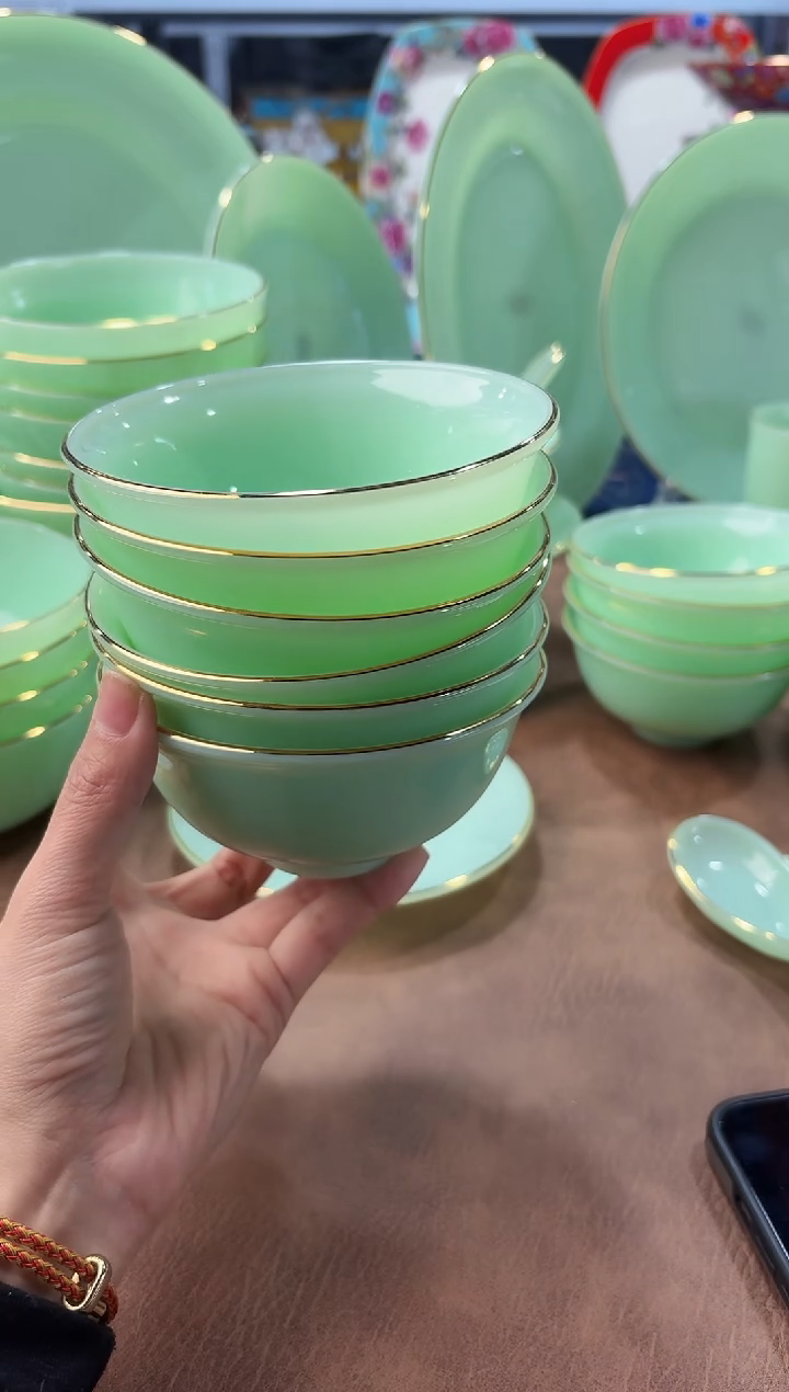 玉瓷4.5英寸饭碗6个