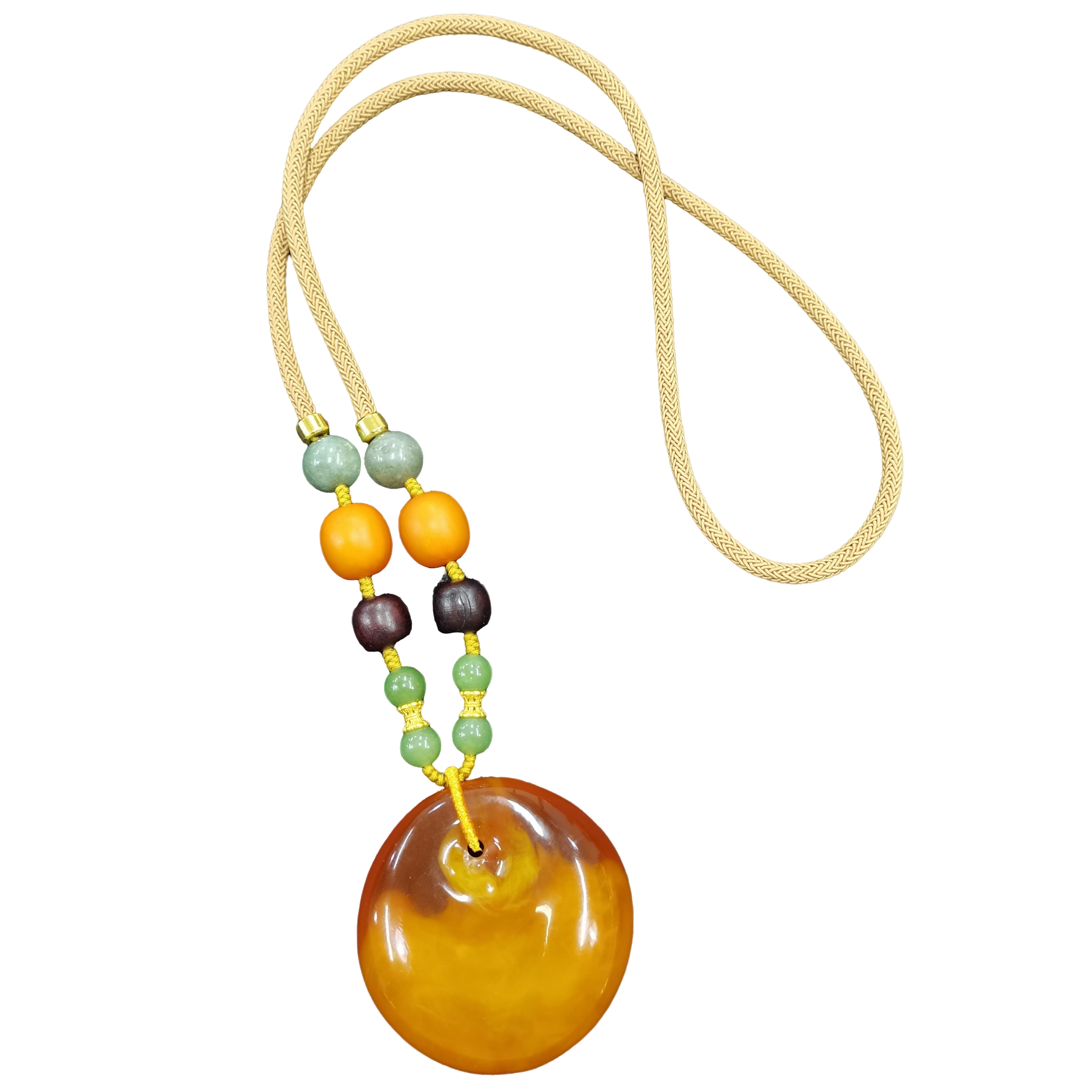 臻选 DIY 满黄平安扣毛衣链 S