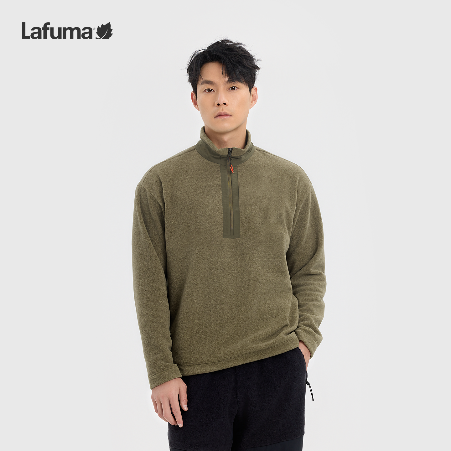 【胶囊系列】LAFUMA户外25秋冬男半拉链抓绒长袖立领卫衣LMTS5DL97