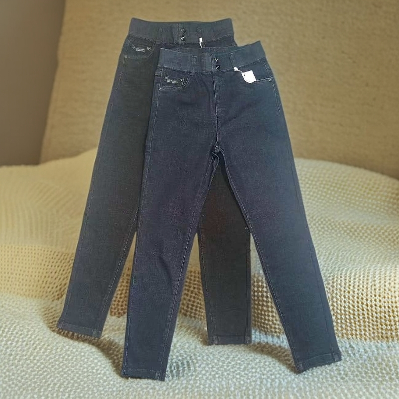 高腰牛仔裤2025春秋时尚修身显瘦百搭弹力紧身小脚牛仔裤2838【2】