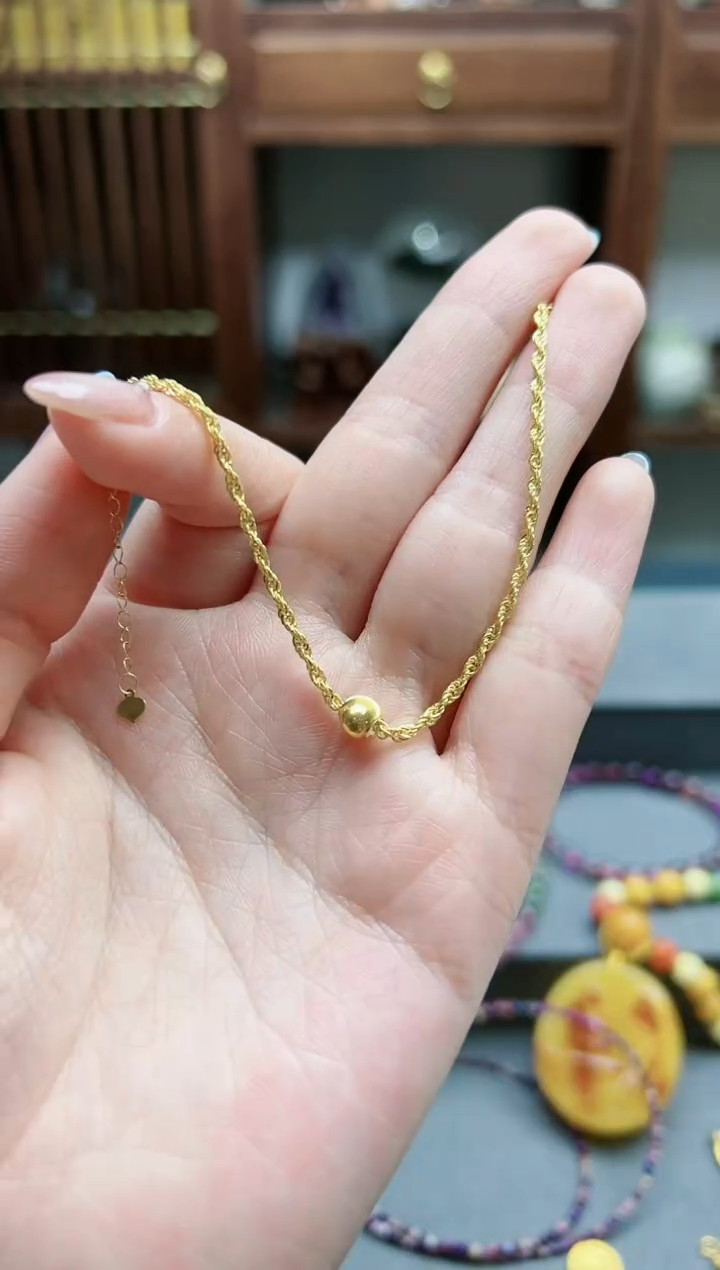 【闪购商品】18K金手链18k金麻花手链*1 ZX