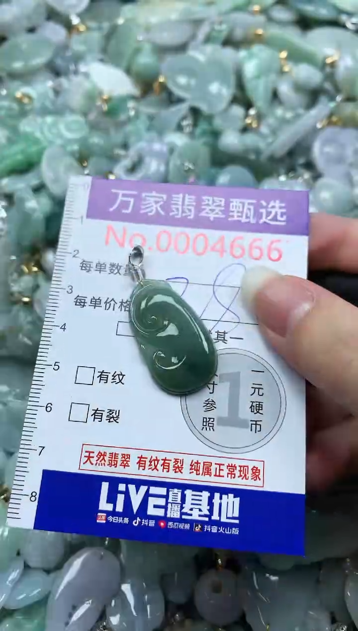 吊坠(不含链)未镶嵌翡翠4666