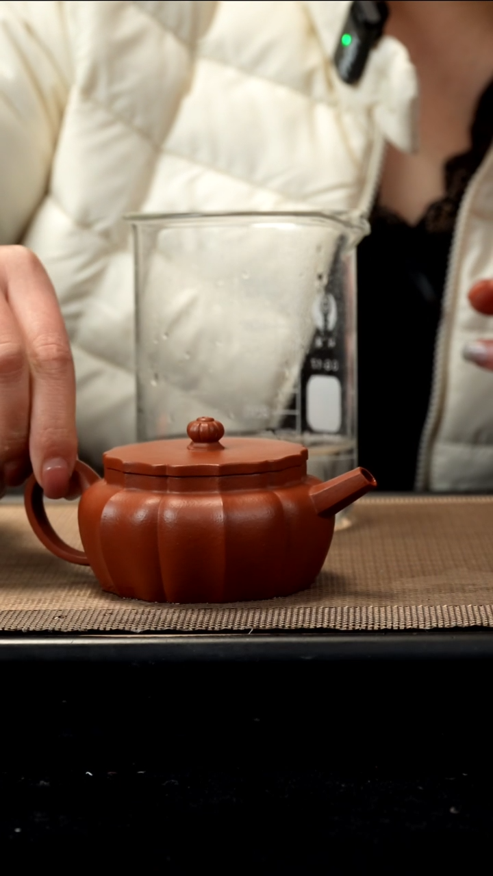 紫砂茶盏生砂朱泥鸣远平盖150CC微瑕