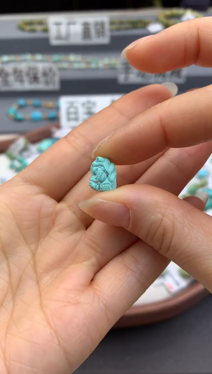 未镶嵌绿松石精工雕刻茜.G41